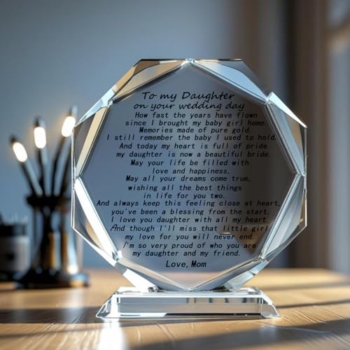 Estatua acrílica para novia con texto de madre miniatura 3