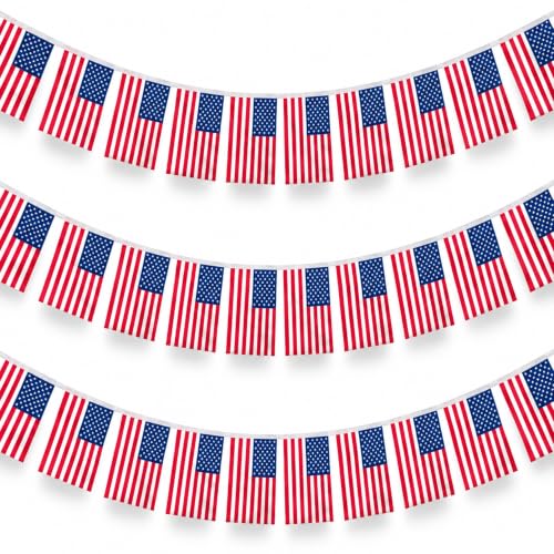 Guirnaldas Estados Unidos, Banderas de 14x21 cm, 30 Banderines 10 Metros