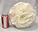 TheBridesBouquet.com Garden Rose Kissing Ball - Ivory - 10 Inch Pomander Extra Large