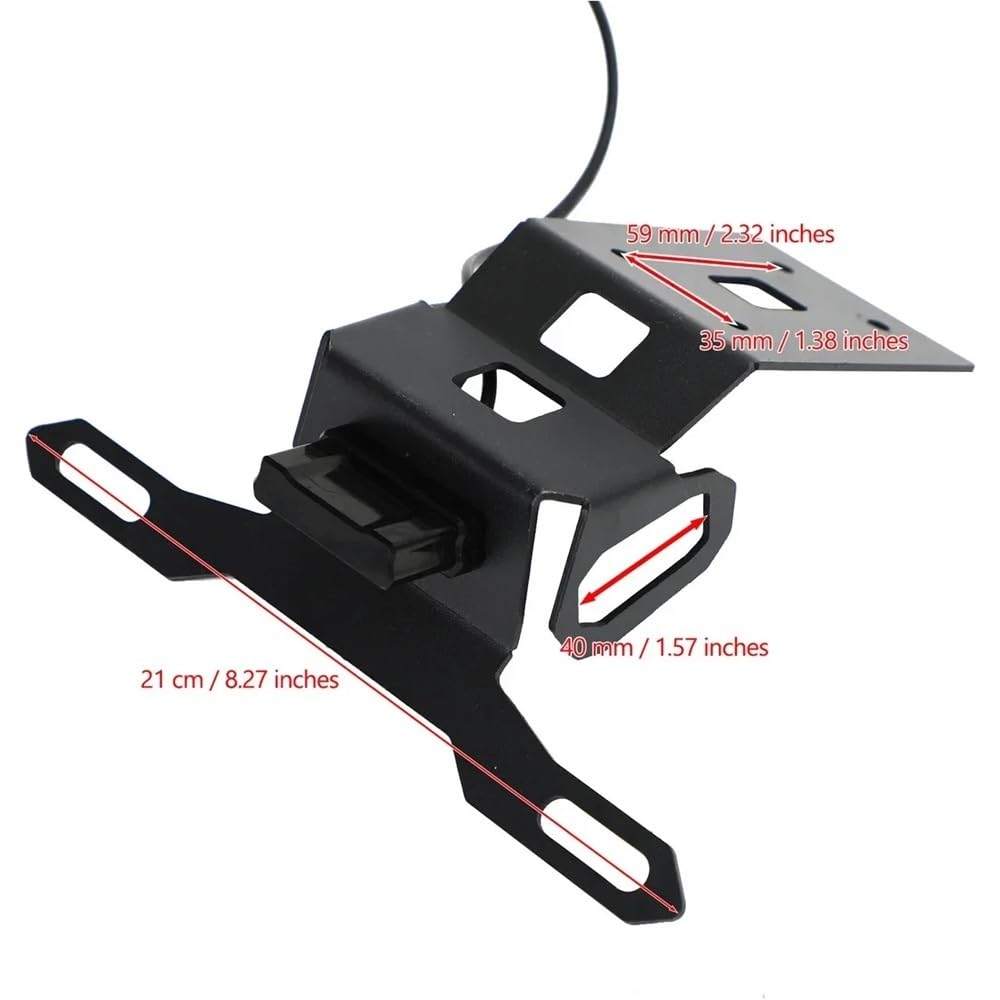 Portatarga Portatarga moto LED Tail Tidy Accessori nero per Z1000SX 2020 2021 2022 Z1000 SX
