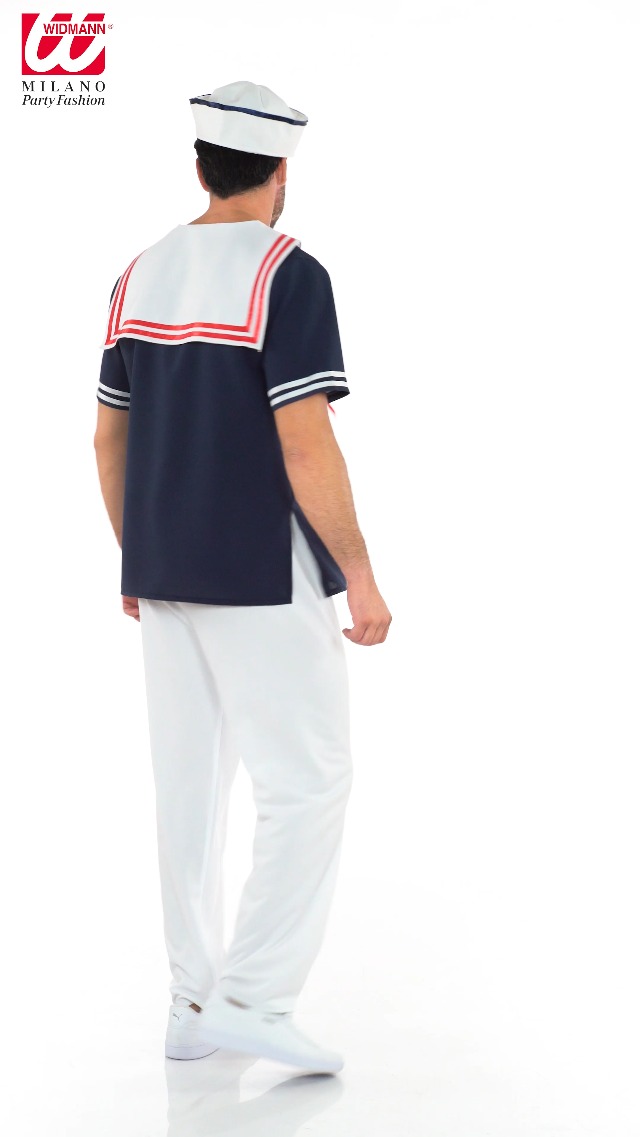 NUEVO HOMBRE Rojo y Blanco Azul Rayas Camiseta Marinero Sombrero Adulto Disfraz NUEVO HOMBRE Rojo y Blanco Azul Rayas Camiseta Marinero Sombrero Adulto Disfraz