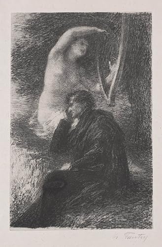 Poster sirènes Fantin-Latour déco d'art murale tableau sur toile 60x90cm