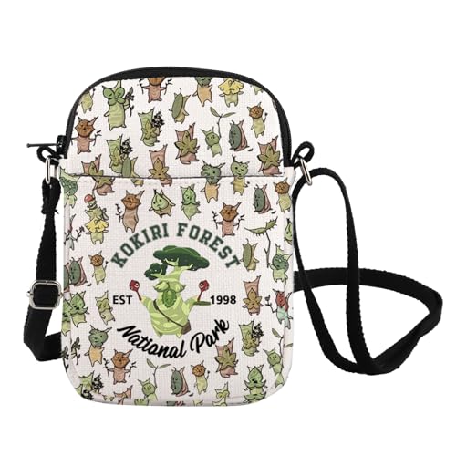 Bolso bandolera Zelda con diseño de Korok: comodidad y amplio espacio para papás gamers