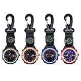 Orologio Da Tasca - Orologio con | Portatile | Montagna con Moschettone Sveglia | Strumento Outdoor Campeggio Escursionismo Zaino Sport Alpinismo Avventura Trekking