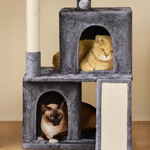Árbol para gatos interior Topeakmart 42in con rascadores y nivel múltiple miniatura 5