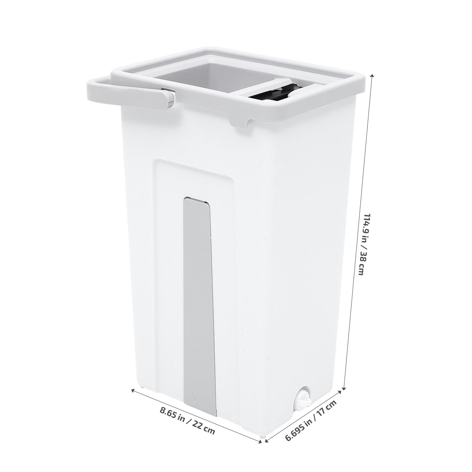 Rotierender Mikrofasermopp mit Eimer und Auswringfunktion mit 6 Ersatzbezügen aus Kunststoff und Edelstahl Praktischer Wischmopp für Einfache Bodenreinigung Zuhause