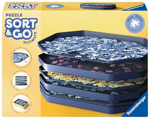 Ravensburger Puzzle Sort & Go Ultimate 12001676-6 stapelbare Puzzle-Sortierschalen zum einfachen Sortieren und Aufbewahren von Puzzleteilen Ideales Zubehör für Puzzler