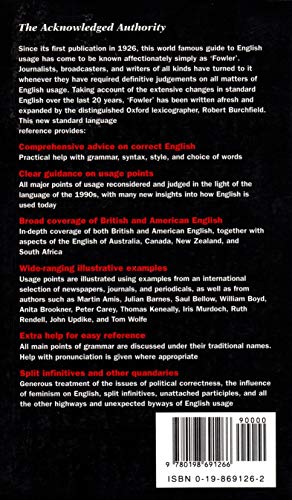 The New Fowler's Modern English Usage 0199690367 Book Cover