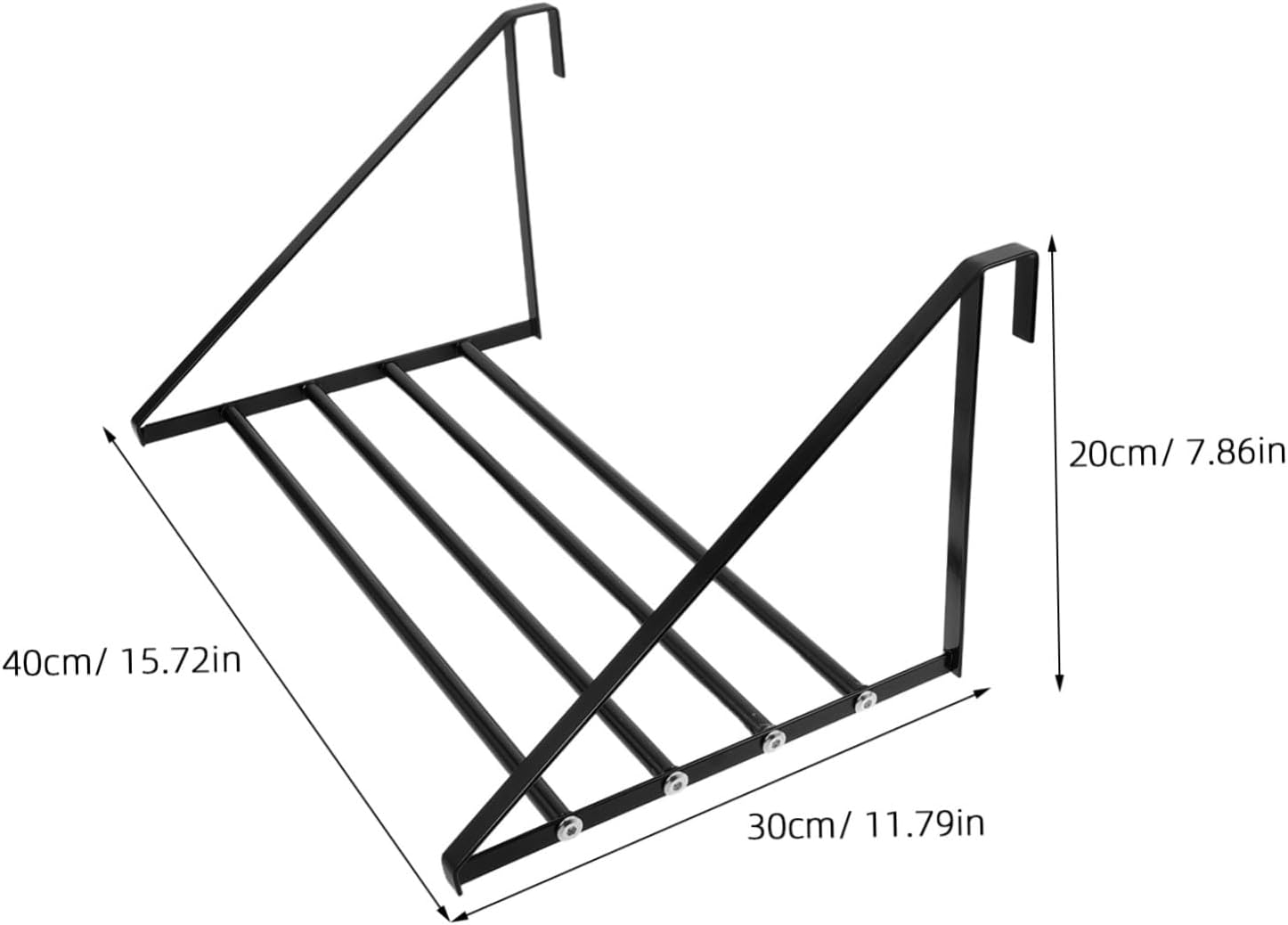 TIDTALEO Door Clothes Drying Rack, Stainless Steel Hanging Garment Rack for Bathroom, Black Medium Size Door Clothes Hanger for Indoor Laundry and Apartment Use