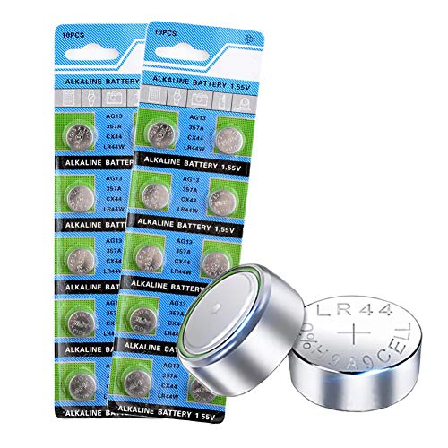 Cotchear 20 Pack AG13 LR44 357A S76E G13 Alkailine Button Cell Battery Batteries1.5V Button Coin Batteries