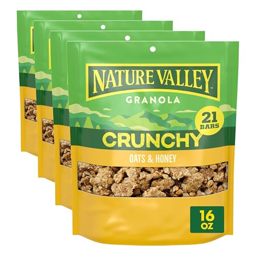 Image of Nature Valley Oats & Honey Big & Crunchy Granola Breakfast Cereal, 16 oz (Pack of 4)