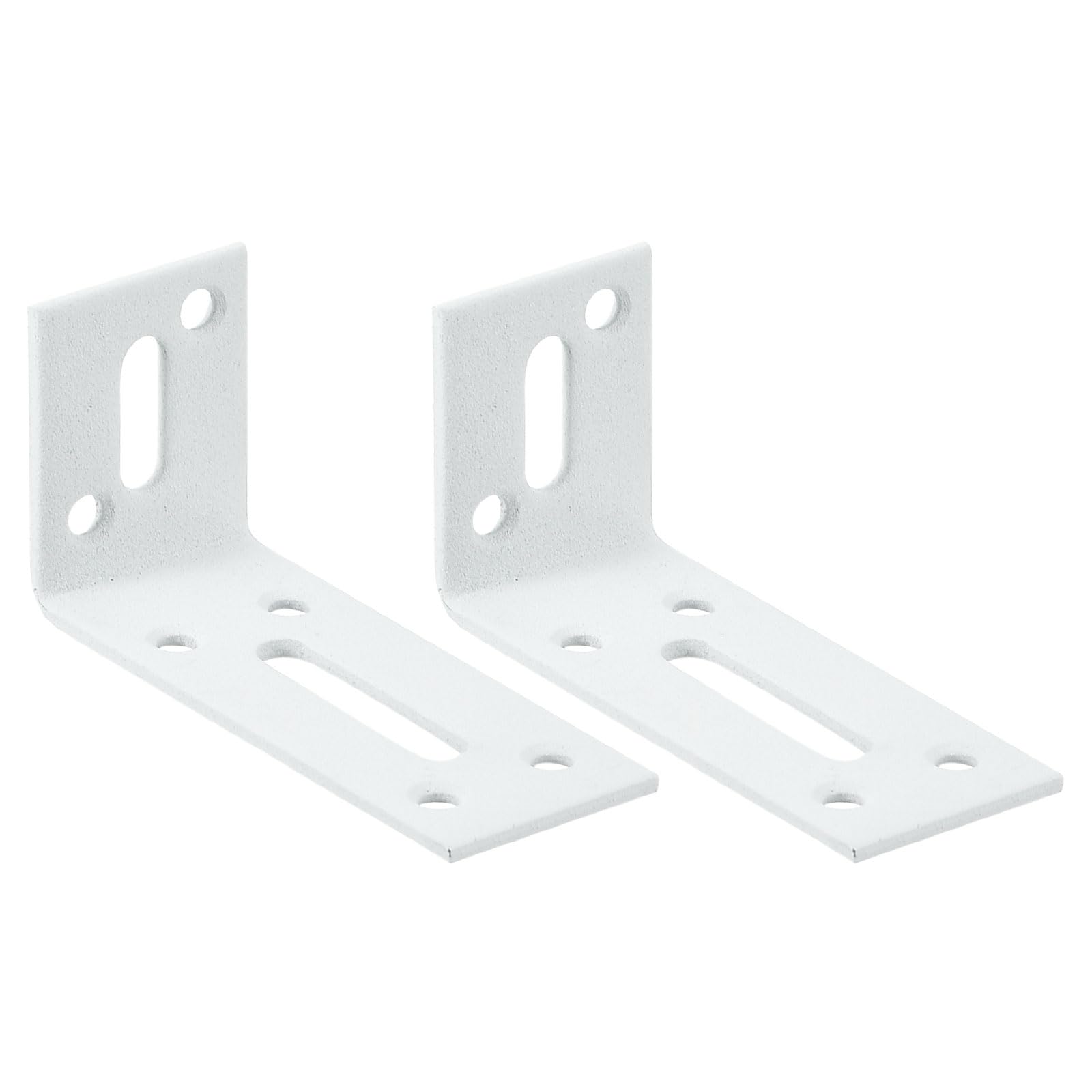 QUARKZMAN Regulowany kąt do dużych obciążeń, 2 sztuki, 80 x 40 x 30 mm, stal nierdzewna, kątownik do dużych obciążeń, 90 stopni, złącze kątowe do naprawy mebli, kolor biały