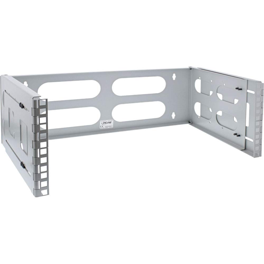InLine® Bastidor para Montaje en Pared de 4U de 19" (24-40 cm de Profundidad), Color Gris
