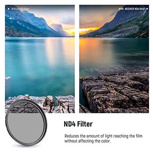 Image of NEEWER 67mm Soft White Diffusion 1 /4 Filter Mist Dreamy Cinematic Effect Filter, Ultra Slim Water Repellent Scratch Resistant 30 Layer Nano Coated HD Optical Glass for Video /Vlog /Portrait Photography