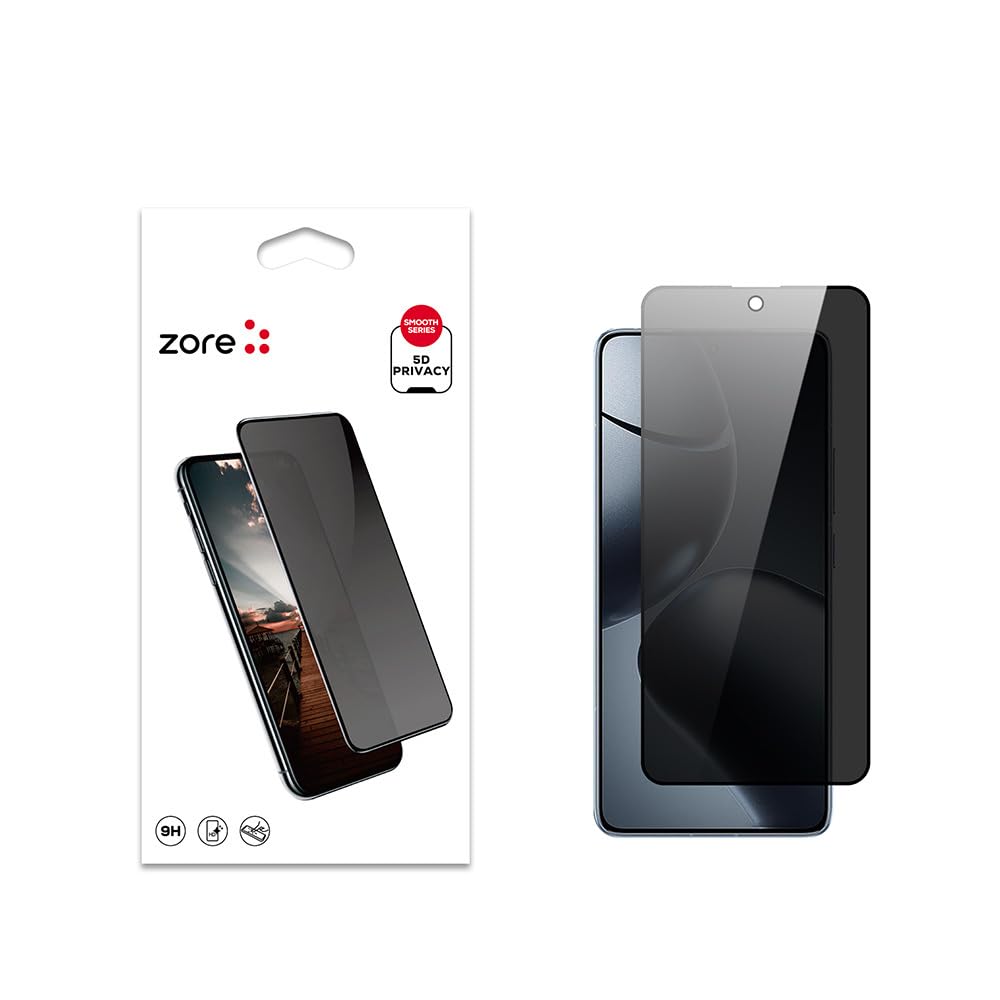 Zore Xioami ile uyumlu 14T Pro New 5D Privacy Temperli Ekran Koruyucu Siyah