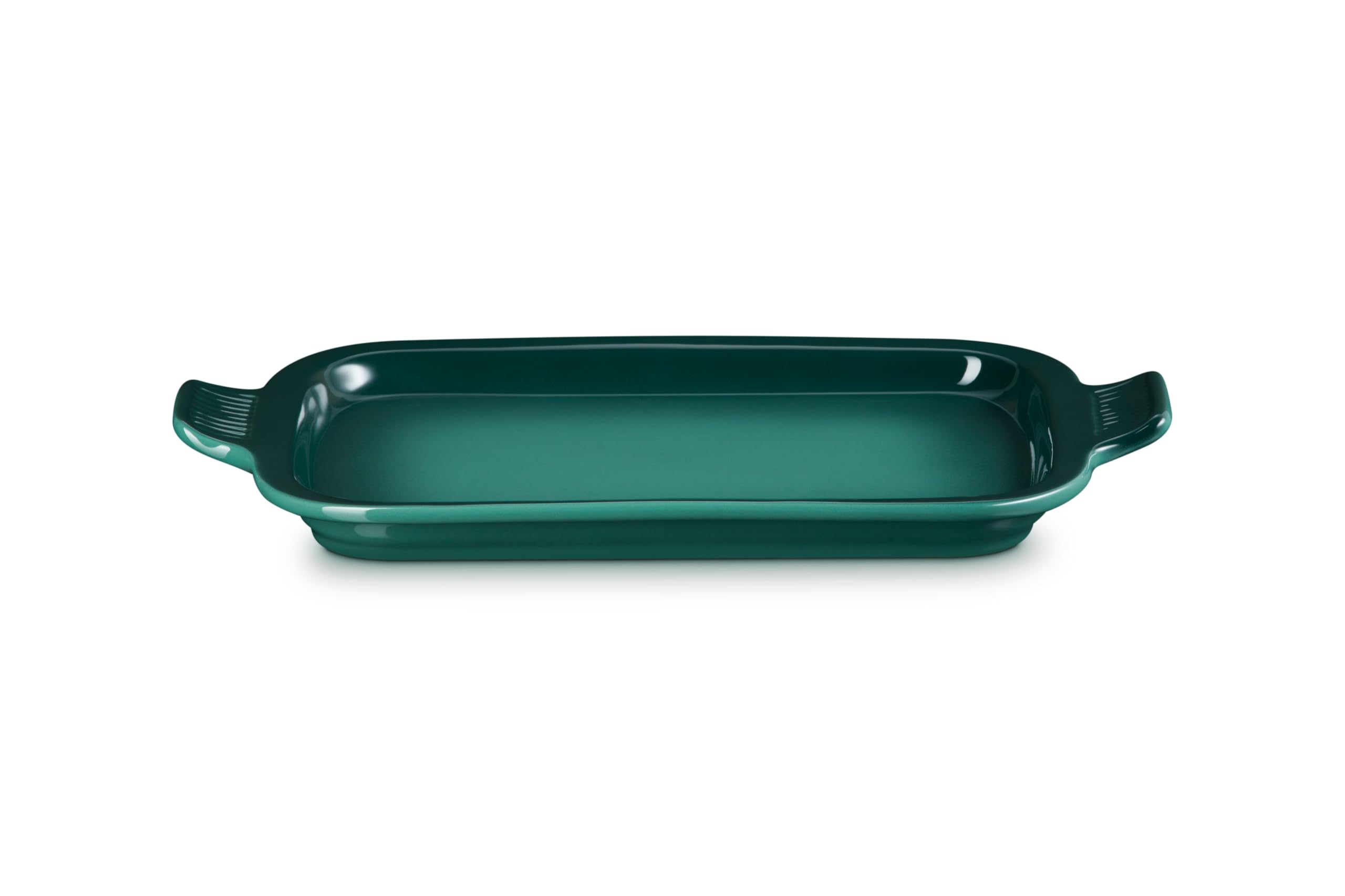 Le Creuset Rechteckige Auflaufform aus Steinzeug mit Tellerdeckel, 3 l, Artichaut