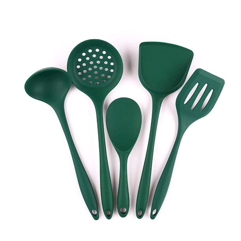 Silicone Kitchenware Soup-Spoon Spoon Non-Stick Pan Kitchenware Kitchen Supplies Kitchen Tools(E)