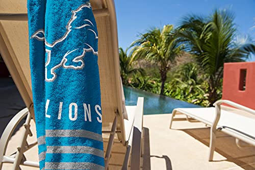 Image of NORTHWEST NFL Detroit Lions Unisex-Adult Beach Towel, 30 inch x 60 inch, Stripes (Pack of 6)