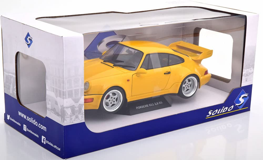 Amazon | solido 1/18 Porsche 911 (964) RS 3.8 1990 イエロー