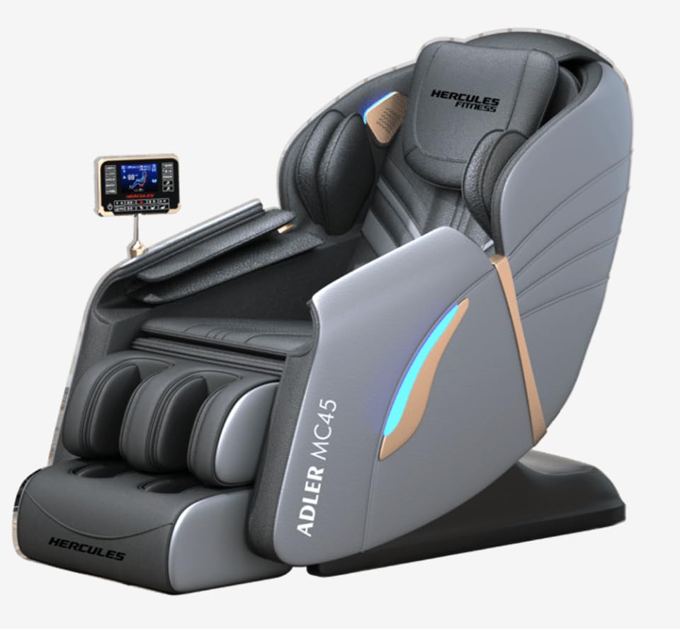 Image of Hercules MC45 Full Body Massage Chair with Body Scan, Waist Heating, Bluetooth Speaker, LCD Touchscreen & 8 Auto Programs | Premium Zero Gravity Recliner