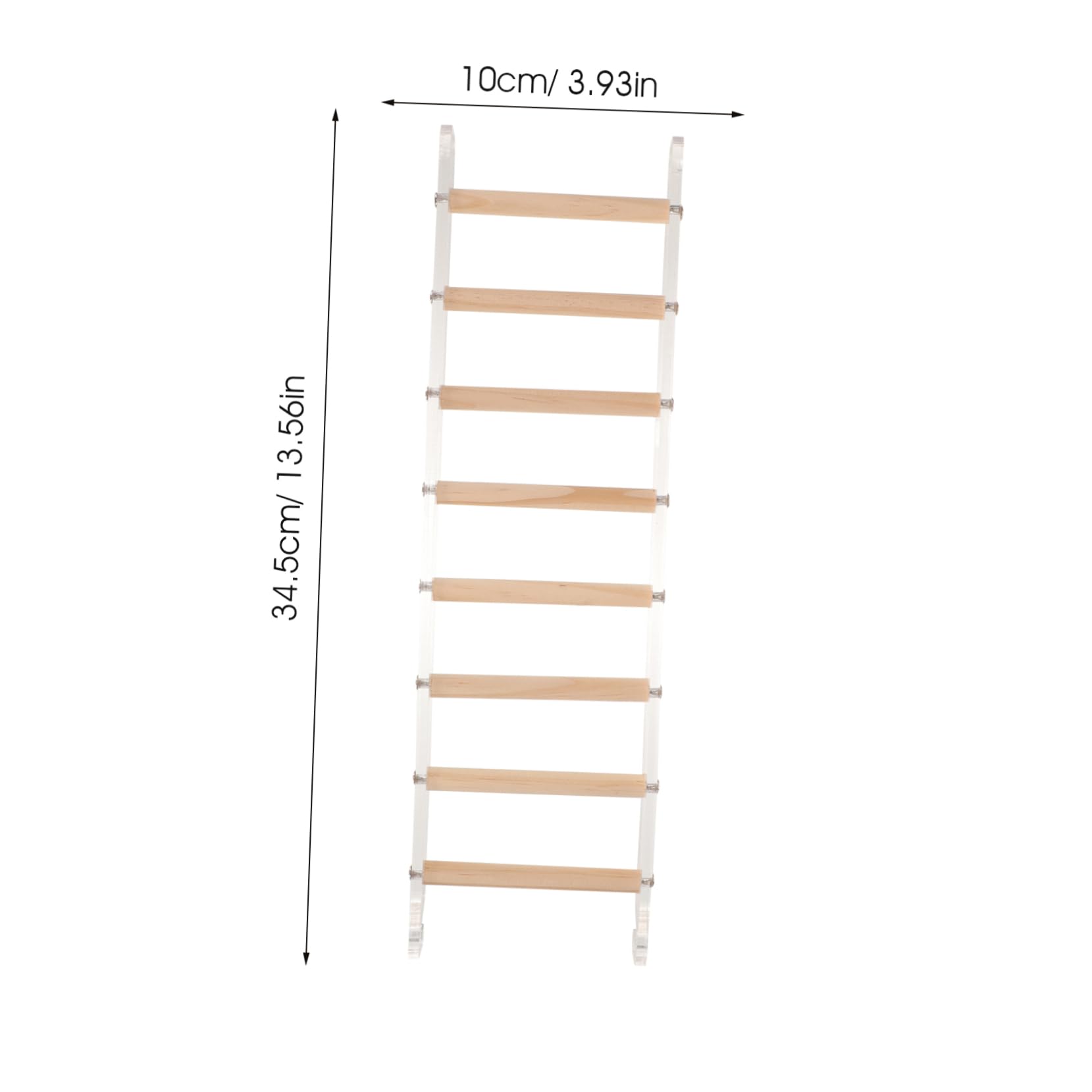 Mipcase Acrylic Parrot Ladder Parakeet Training Toy Chewing Bird Climbing Ladder for Parrots Parakeets and