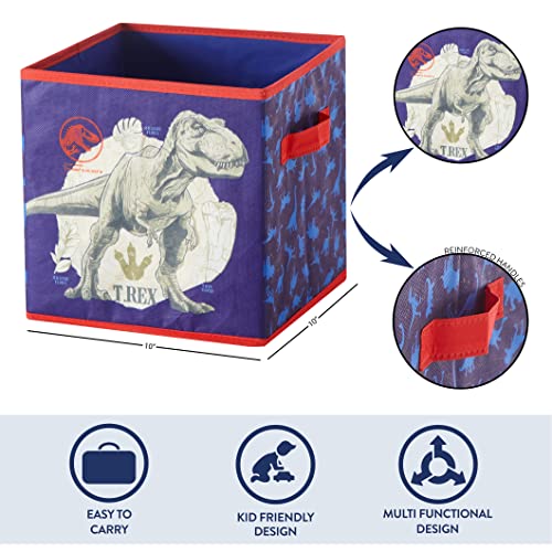 Image of Idea Nuova Jurassic World Set of Two Spacious Collpasible Storage Cubes, 10 inchx10 inch