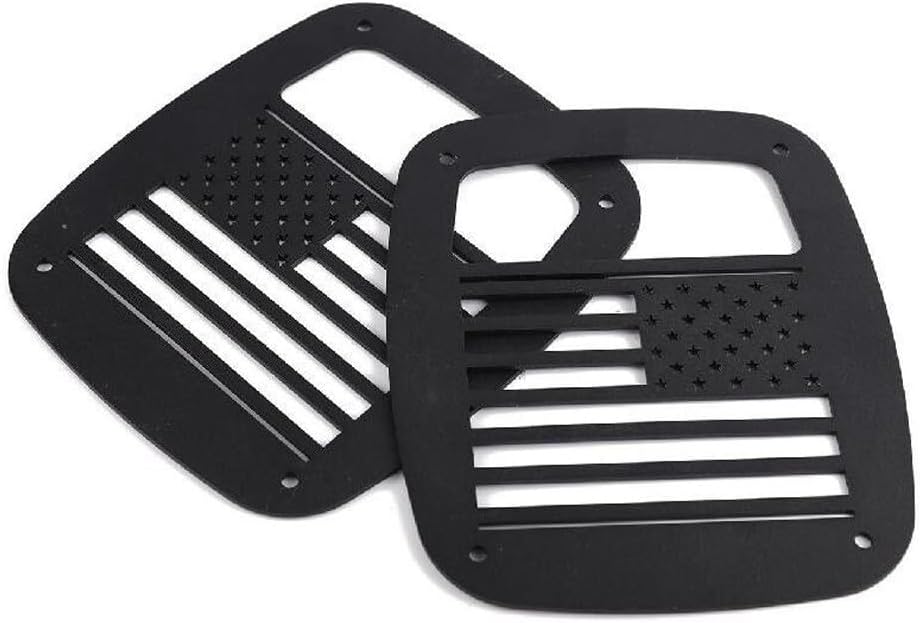 2 Set of - Metal Tail Light Guards Covers Accessories Usflag Mtlgcfjwt1Au for Jeep for Wrangler 1987-1995 1997-2006