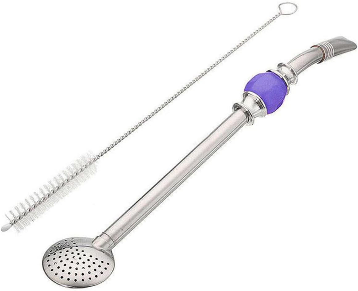 Bombilla Straw Set 2 Stainless Steel Straws with Filter Loose Leaf Tea Sipper Immune System Booster