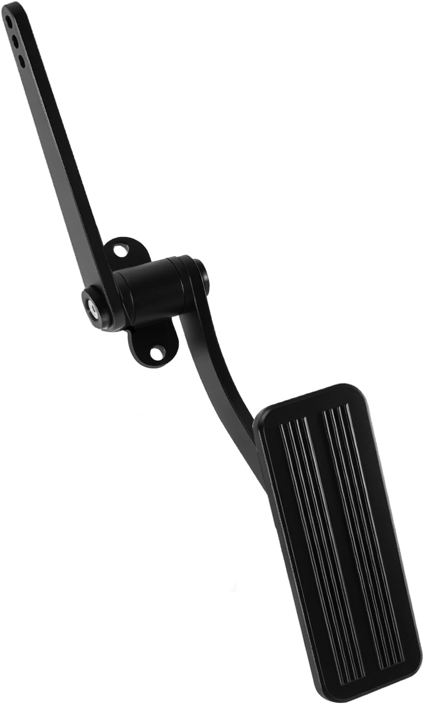 Racing Gas Pedal, Aluminum Throttle Pedal Assembly, Dual Contorl Gas Pedal Accelerator Throttle Pedal Fit for GM Chevy Chrysler Mopar, with Mounting Bracket, 1.77" * 4.53"