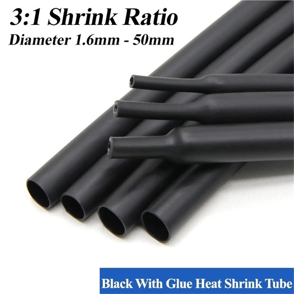 Guaina termorestringente impermeabile, Guaina termorestringente con rivestimento adesivo in poliolefina a doppia parete 3:1, dimensioni multiple(50MM*3METERS)