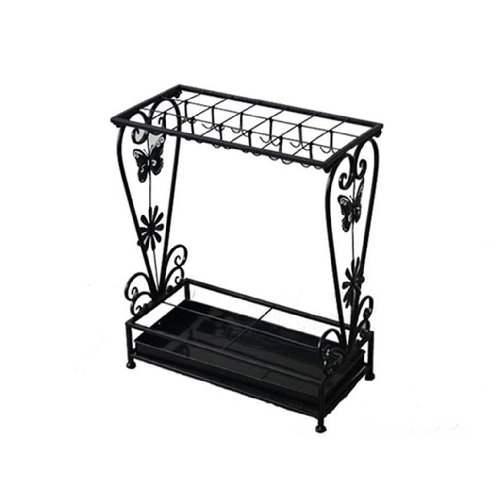 Gardeneea Umbrella Stand, Umbrella Stand, Household Umbrella Rack, Umbrella Bucket, Umbrella Storage Shelf Wrought Iron Rack