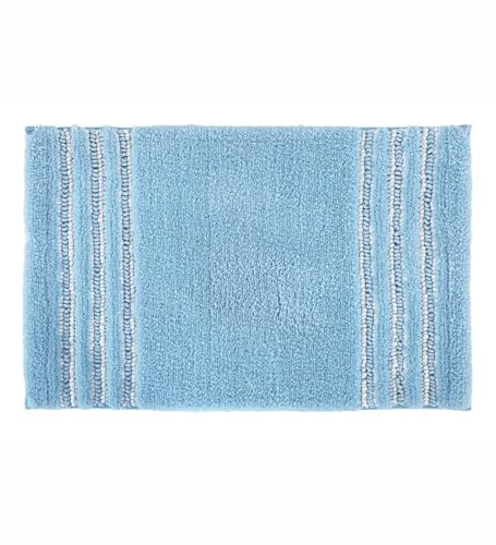 Image of Obsessions Ultra Soft Solid Bath Mat - Premium 1950 GSM Density, Anti-Skid Safety Backing & Superior Absorbency for Quick-Dry Comfort (40x60 cm, Baby Blue)