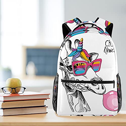 Sac à dos licorne multicolore avec poches pour l'école - 6