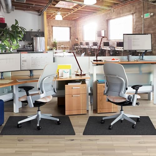 Image of Office Chair Mat for Hardwood Floor, 120 inchx90 inch Computer Chair Mat, Desk Chair Mat, Large Anti-Slip Floor Protector for Home Office Black