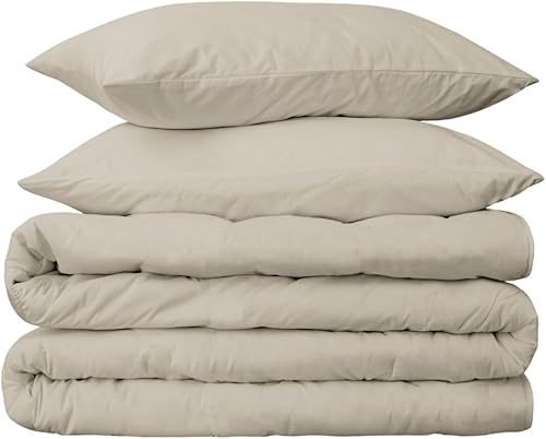 Miniatura 9 de Peru Pima - Juego de funda nórdica de 415 hilos - percal - 100% algodón Pima peruano - Juego de funda nórdica - KingCal King, marfil