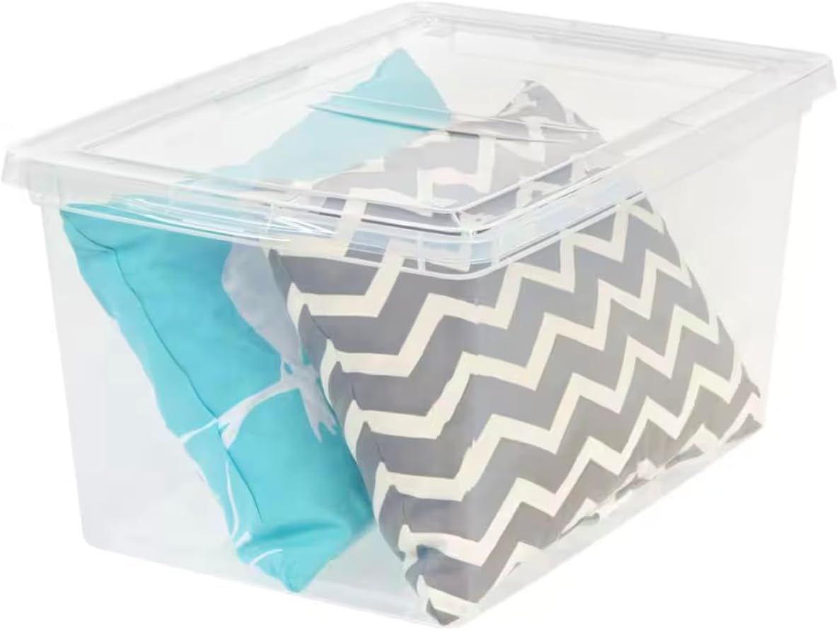 58-Quart Clear Storage Box WC19076