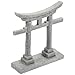 balacoo 2pcs Garden Micro Landscape Feng Shui Lucky Statue Japanese Shinto Temple Garden Miniature Statue Imitation Torii Terrarium Torii Gate Fish Tank Sand Artificial Stone Big Fish Tank