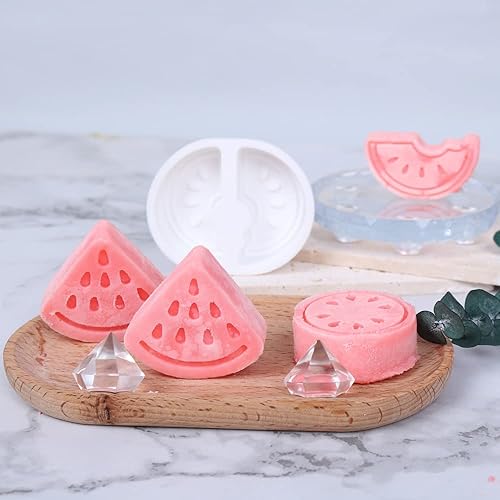 Miniatura 4 de Molde de silicona para gelatina, pastel de mousse, 6 cavidades con formas de sandía, molde antiadherente de silicona para postres, gelatina,