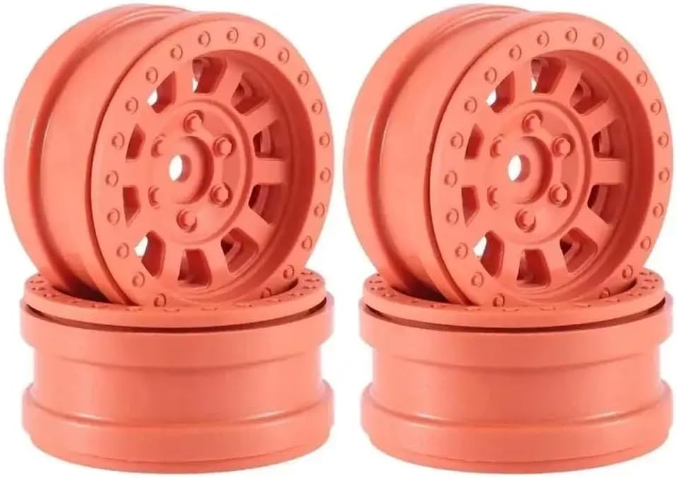 4 個 1.9 インチプラスチックビードロックホイールハブリム RC カー 1 10 スケールモデル用標準 RC 部品と互換性(Or