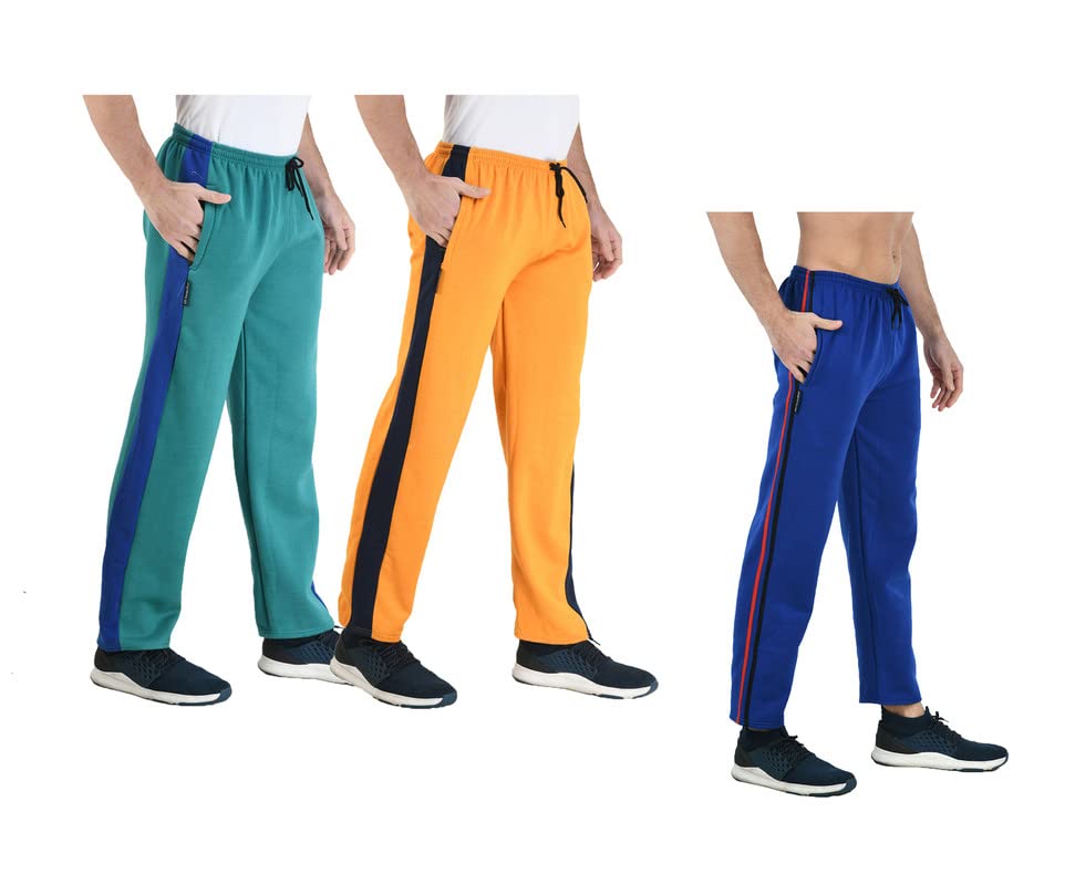 ™ Mens Solid Soft Fleece Warm Lower/Trackpants Pyjama for Wintrs [Pack of 3]
