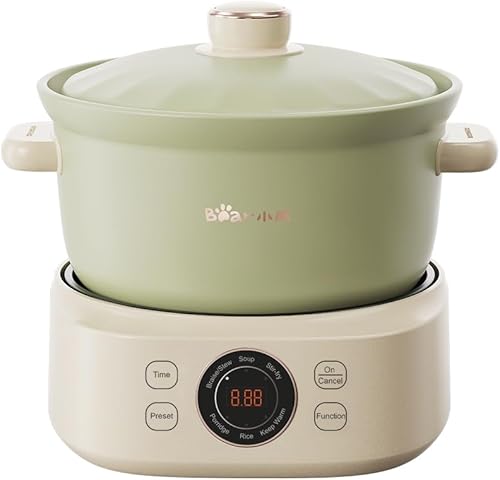 Bear DSG-D30S1 - Olla de arcilla eléctrica para cacerola, arroz y gachas de avena, máquina de sopa china, 3L