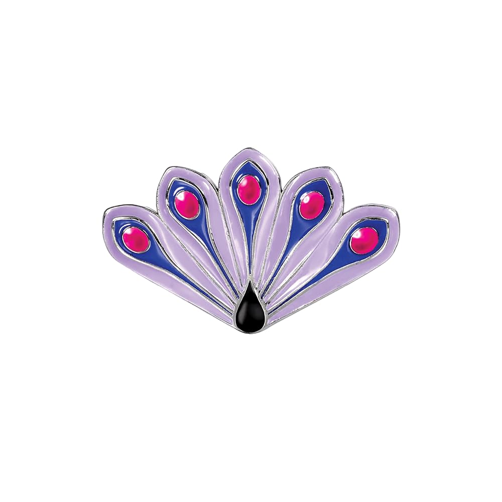 ZAG STORE - Miraculous Ladybug - Peacock Charged Brooch, Stainless Steel, Dark Blue, Pink, Purple, Stainless Steel, Stainless Steel, Enamel
