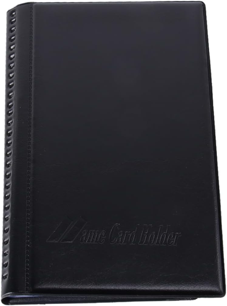 SEWACC Name Book Business Holder Name Storage Book Business Collector Id Wallet Binder Clip Credit Card Holder Id Case Book Buisness Cards Business Organizer Name Cards Name Holder Black
