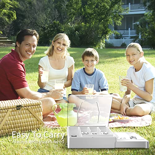 Kurberson Double Layer Silverware Tray with Lid, Drawer Organizer for Utensil Tray, Cutlery Storage Holder with Cover, White - Image 7