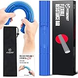 FitBeast - Barras de ejercicio de mano para terapia física - Alivia el dolor de tendinitis y mejora la fuerza de agarre, recuperación de lesiones, antebrazo (Azul-Mediano)