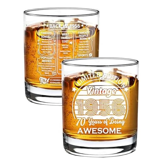 Old Fashioned Glasses- 1954 Old Time Information 10.25oz Whiskey Rocks Glass
