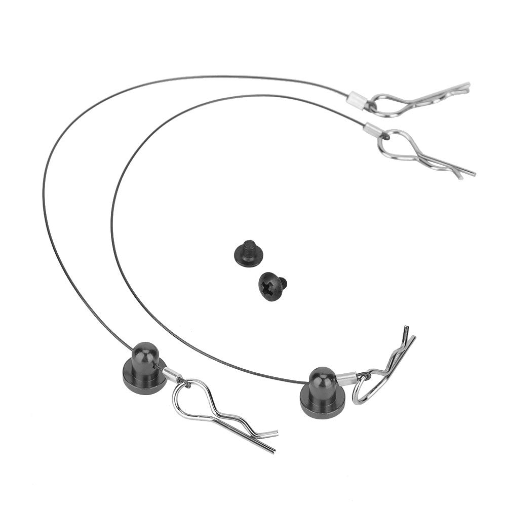 POENVFPO RC Car Body Shell Clip, Anti Lost Wire Clip Pin with Screw Retainer for 1/10 RC Model Car Accessory (Black)