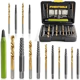 15PCS Stripped Screw Extractor Set - Easy Out Broken Bolt Extractor Kit