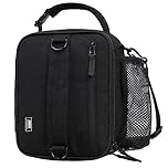 MIER Lunch Bag Small Cool Bag Expandable Cooler Bag for Women Men Insulated Lunch Box for Work School Picnic 6-9L, Black