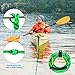 Boat Tow Rope 60ft for Water Ski Wakeboard Tubing, 3K Polyethylene Floating Tow Rope with Foam Handle, 2600 lb Strength, Compatible with -3 Person(Green Black)